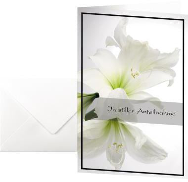Faltkarte SIGEL Trauerkarte 220g/m² farbig Amaryllis 10 St/Pack SIGEL