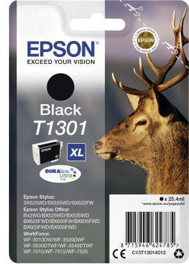 Tintenpatrone Epson Originalzubehör T1301 ca 945 Seiten schwarz 259ml EPSON