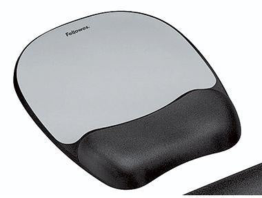 Mauspad Fellowes® Memory Foam 20 x 25 x 2334 cm (B x H x T) Kunststoff schwarz/silber FELLOWES