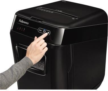 Aktenvernichter Fellowes® AutoMaxT 200C P-4 Papier Heftklammern Büroklammern Kreditkarten CDs/DVDs – Ansicht 4