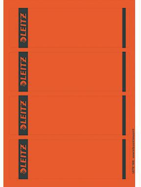 Ordnerrückenetikett Leitz breit/kurz 615 x 192 mm (B x H) selbstklebend ohne Griffloch rot 100 Etik/Pack LEITZ