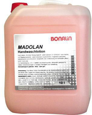 Flüssigseife BONALIN Madolan dermatologisch getestet Ausführung des Behälters: Kanister Material des Behälters: Kunststoff