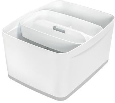 Aufbewahrungsbox Leitz MyBox® 318 x 198 x 385 cm (B x H x T) DIN A4 18l ABS Kunststoff weiß/grau LEITZ