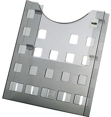 Prospekthalter helit the grid 239 x 262 x 47 cm (B x H x T) DIN A4 Polystyrol grau transparent 1 Fach HELIT