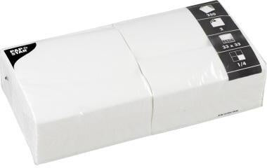 Serviette PAPSTAR 33 x 33 cm (B x L) weiß 250 St/Pack PAPSTAR