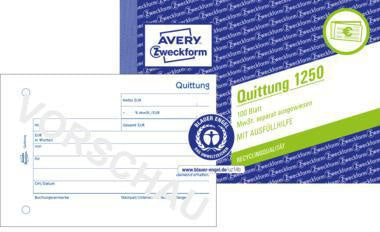 Quittung Avery Zweckform DIN A6 quer nicht selbstdurchschreibend 100 Bl AVERY ZWECKFORM