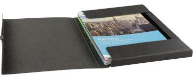 Dokumentenmappe ELBA 245 x 318 cm (B x H) DIN A4 180 Bl (80 g/m²) 20mm Hartpappe recycelt schwarz ELBA