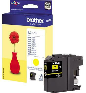 Tintenpatrone Brother Originalzubehör LC-121Y ca 300 Seiten gelb 39ml BROTHER