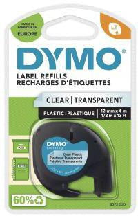 Schriftbandkassette DYMO® LT 12 mm x 4 m (B x L) transparent schwarz DYMO