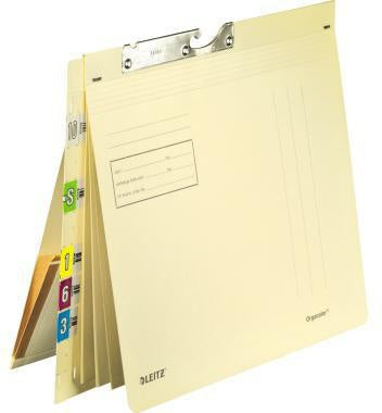 Pendelhefter Leitz Orgacolor® DIN A4 260g/m² kaufmännische Heftung mit Organisationsaufdruck Kraftkarton recycelt chamois