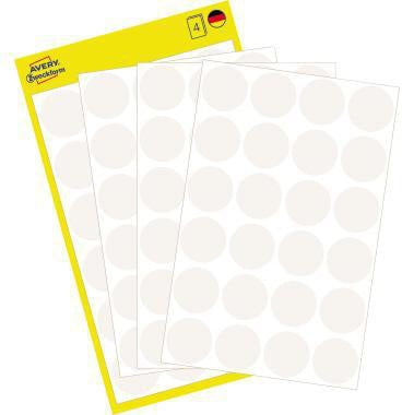Markierungspunkt Avery Zweckform 18mm Papier weiß 96 Etik/Pack AVERY ZWECKFORM