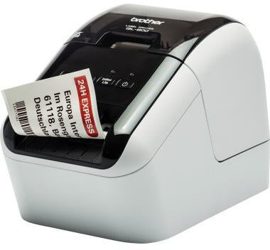 Etikettendrucker Brother QL-800 6096mm schwarz: 93 Etik/Min rot-schwarz: 15 Etik/Min USB 20 USB-Host inkl 2 Etikettenrollen
