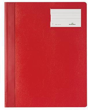 Schnellhefter DURABLE DIN A4 Überbreite Hartfolie rot DURABLE DIN A4 Überbreite Hartfolie rot DURABLE