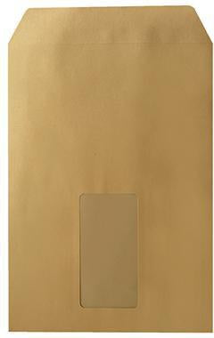 Versandtasche Soennecken DIN C5 162 x 229 mm (B x H) mit Fenster 90g/m² mit Haftklebung natronbraun 500 St/Pack SOENNECKEN