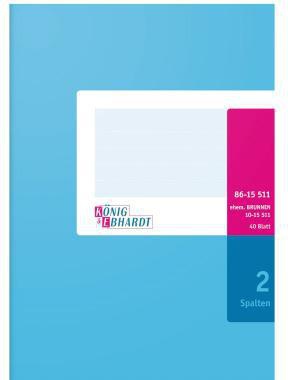 Geschäftsbuch König & Ebhardt DIN A5 liniert hellgrau magenta 40 Bl KÖNIG & EBHARDT