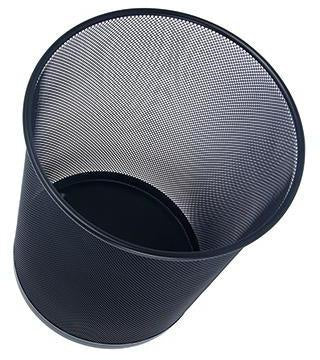 Papierkorb WEDO® OFFICE 295 x 35 cm (D x H) 18l Metall Farbe: schwarz 1 Sortierfach WEDO