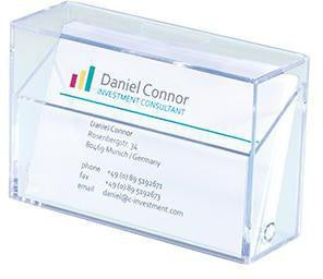 Visitenkartenbox SIGEL 95 x 6 x 3 cm (B x H x T) 86 x 56 mm (B x H) Hartplastik glasklar SIGEL