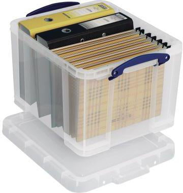 Aufbewahrungsbox Really Useful Box 48 x 31 x 39 cm (B x H x T) DIN A4 35l Polypropylen transparent REALLY USEFUL BOX
