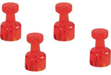 Magnet magnetoplan® Memohalter 11 x 18 mm (D x L) 11mm 05kg Ferrit rot 4 St/Pack MAGNETOPLAN