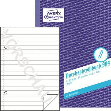 Durchschreibebuch Avery Zweckform DIN A5 1 Durchschlag 2 x 50 Bl AVERY ZWECKFORM