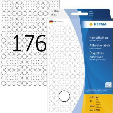 Markierungspunkt HERMA 8mm Papier weiß 5632 Etik/Pack HERMA 8mm Papier weiß 5632 Etik/Pack HERMA