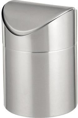 Tischabfallbehälter Esmeyer® SWING rund 12 x 165 cm (D x H 12l Edelstahl 18/10 silber 1 Sortierfach ESMEYER
