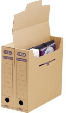 Archivbox ELBA tric system 76 x 314 x 339 cm (B x H x T) DIN A4 mit Archivdruck Wellpappe naturbraun ELBA