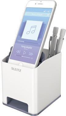 Stifteköcher Leitz WOW Duo Colour 9 x 10 x 101 cm (B x H x T) Polystyrol grau/weiß LEITZ – Ansicht 3