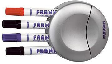 Tafelschreiberhalter FRANKEN inkl Tafelwischer Kunststoff silber FRANKEN