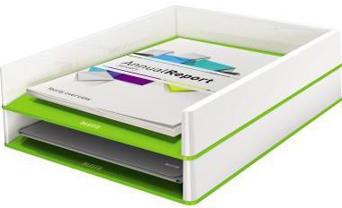 Briefablage Leitz WOW Duo Colour DIN A4 DIN C4 Folio Letter Polystyrol Farbe: grün/weiß LEITZ – Ansicht 3