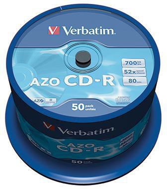 CD-R Verbatim 80min 700Mbyte 52x 50 St/Pack Verbatim 80min 700Mbyte 52x 50 St/Pack VERBATIM