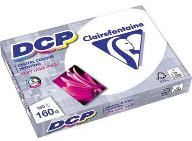 Farblaserpapier Clairefontaine DCP DIN A4 160g/m² elementar chlorfrei gebleicht hochweiß 250 Bl/Pack CLAIREFONTAINE
