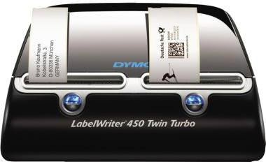 Etikettendrucker DYMO® LabelWriterT 450 TwinTurbo 4 Druckzeilen 71 Etik/Min USB 20 inkl 2 x 20 Starter-Etiketten (89 x 36