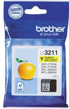Tintenpatrone Brother Originalzubehör LC-3211Y ca 200 Seiten gelb BROTHER