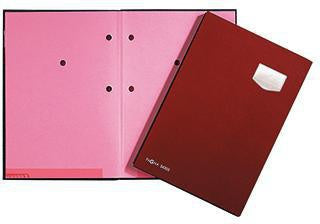 Unterschriftenmappe PAGNA de Luxe DIN A4 Kunststoff rot rosa 10 Fächer PAGNA