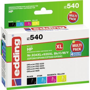 Tintenpatrone edding kein Originalzubehör Kompatibel mit: HP 934XL/935XL EDD-540 ca 1700 Seiten schwarz ca 1030 Seiten