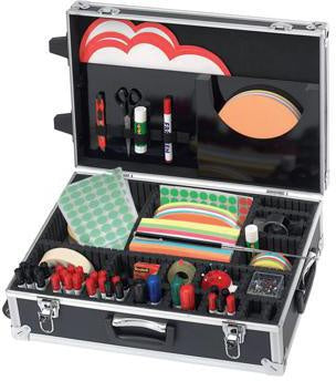 Moderationskoffür FRANKEN Trainer 54 x 18 x 36 cm (B x H x T) Aluminium/Kunststoff schwarz/silber FRANKEN
