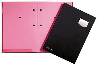 Unterschriftenmappe PAGNA de Luxe DIN A4 Kunststoff schwarz rosa 10 Fächer PAGNA