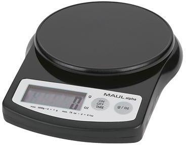 Briefwaage MAUL MAULalpha 124cm 2 g 2kg ohne Netzanschluss schwarz MAUL