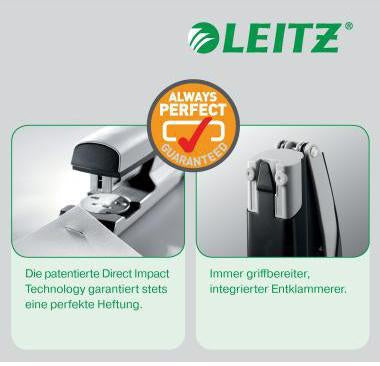 Heftgerät Leitz NeXXt 5502 24/6 26/6 fest/lösbar/nageln 30 Bl (80 g/m²) inkl 200 Heftklammern 24/6 – Ansicht 4