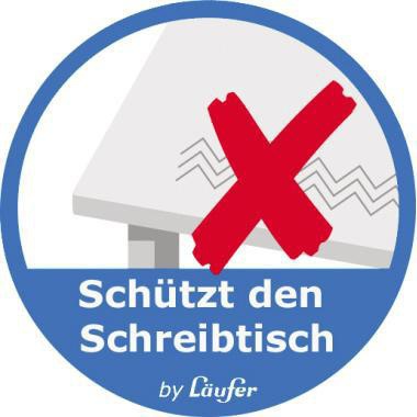Schreibunterlage Läufür Durella Soft 65 x 50 cm (B x H) mit Folienauflage Kunststoff rot LÄUFER – Ansicht 3