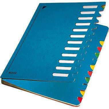 Ordnungsmappe Leitz Deskorganizer Color DIN A4 350g/m² Karton marmoriert Farbe: blau Farbe des Fächerblocks: mehrfarbig 12