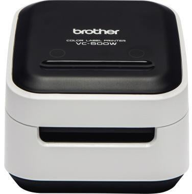 Etikettendrucker Brother VC-500W USB-B 20 WLAN Wifi Direct inkl Farb-Etikettenrolle CZ-1004 Reinigungsrolle CK-1000