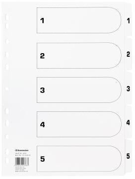 Zahlenregister Soennecken DIN A4 170g/m² 1-5 Karton weiß SOENNECKEN