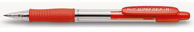 Kugelschreiber PILOT Super Grip 04mm M rot dokumentenecht Farbe des Schaftes: transparent PILOT