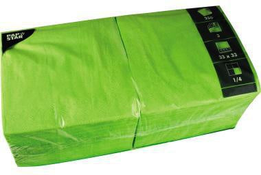 Serviette PAPSTAR 33 x 33 cm (B x L) limonengrün 250 St/Pack PAPSTAR