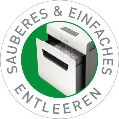 Aktenvernichter Leitz IQ Office Pro P-6 Papier Heftklammern Büroklammern Partikelschnitt 6 Bl (70 g/m²) grau – Ansicht 6
