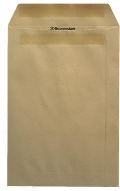 Versandtasche Soennecken DIN C5 162 x 229 mm (B x H) ohne Fenster 90g/m² mit Selbstklebung natronbraun 25 St/Pack SOENNECKEN