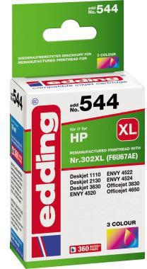Tintenpatrone edding kein Originalzubehör Kompatibel mit: HP 302XL EDD-544 ca 360 Seiten mehrfarbig 16ml EDDING