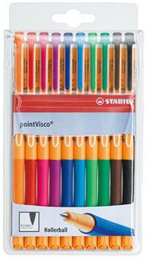 Geltintenroller STABILO® pointVisco® 05mm farbig sortiert 10 St/Pack STABILO